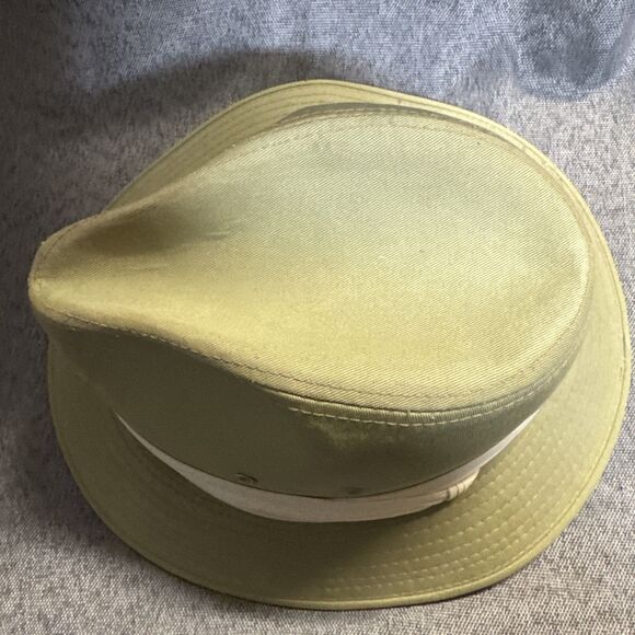 Mens Large Dorfman Pacific Hat, Cap, Headwear Fedora Size 7 1/4-3/8 green White - Picture 6 of 13